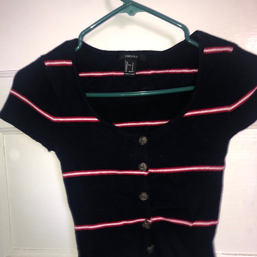 cropped short sleeve forever 21 top